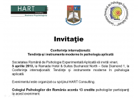 Agenda eveniment Conferinta Internationala: Tendinte si instrumente moderne in psihologia aplicata - HART Consulting