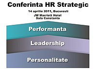 Editia a 2-a Conferinta HR Strategic: Performanta. Leadership. Personalitate