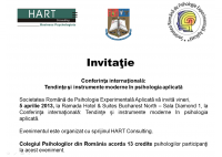 Conferinta Internationala: Tendinte si instrumente moderne in psihologia aplicata - HART Consulting