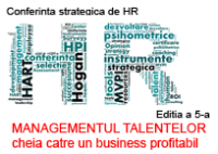 Agenda eveniment Editia a 5-a: Managementul Talentelor: cheia pentru un business profitabil - HART Consulting