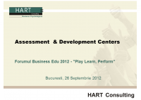 Prezentare Business-Edu Forum 2012 â€“ PLAY, LEARN, PERFORM - HART Consulting