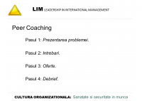 Dan Berinde - Transformarea culturii organizationale in domeniul sigurantei si securitatii muncii - O viziune LIM - HART Consulting